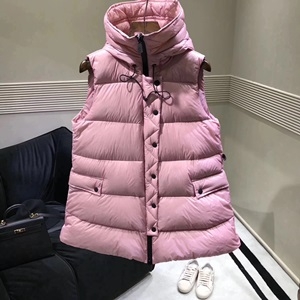 몽클레어 포켓 퀄팅 끈장식 여성 패딩조끼