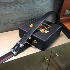 에르메스 캐릭터 H로고 스티치 블랙 가죽 벨트