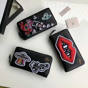 구찌 캐릭터 자수 지퍼돌이 장지갑 473931