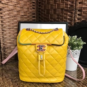 샤넬 퀄팅 램스킨 투톤 CC버클 체인 백팩 커스텀