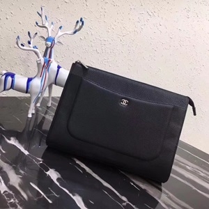 샤넬 은장 포켓 지퍼 블랙 클러치백 커스텀
