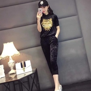 겐조 타이거 캐릭터 자수 벨벳 트레이닝복 세트