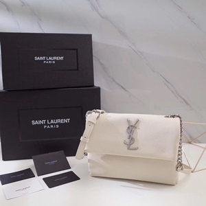 생로랑 금속로고 지퍼 똑딱이 체인 크로스백 커스텀