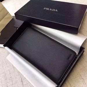 프라다 1220 각인로고 지퍼돌이 파우치 장지갑 커스텀