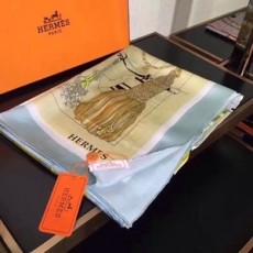 에르메스 캐릭터 프린트 실크 스카프 커스텀