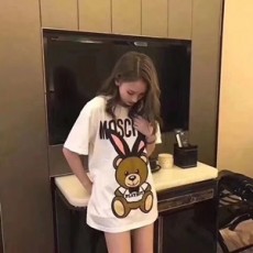 모스키노 플레이보이 캐릭터 프린트 여성 반팔티