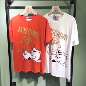 모스키노 캐릭터 프린트 여성 반팔티