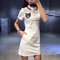 구찌 캐릭터 반짝이 카라 여성 원피스