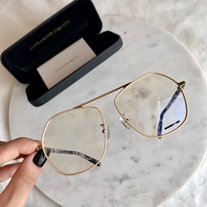 알렉산더 맥퀸 캐릭터 금속로고 여성 안경