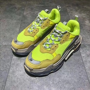 발렌시아가 트리플S 형광색 커플 슈즈 커스텀