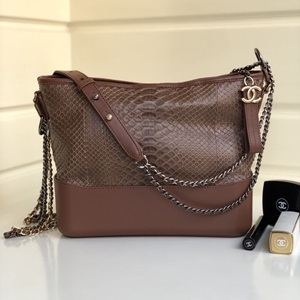 샤넬 가브리엘 호보백 뱀피 브라운 체인 숄더백 커스텀