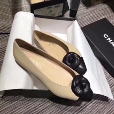 샤넬 까멜리아 투톤 여성 플랫슈즈 커스텀