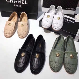 샤넬 태슬 퀄팅 플라워 여성 플랫슈즈 커스텀