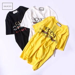 구찌 캐릭터 삼선 스케치 커플 반팔티