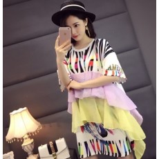 모스키노 스트라이프 프릴 원피스