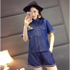 구찌 캐릭터 벌자수 카라 반팔 셔츠 반바지