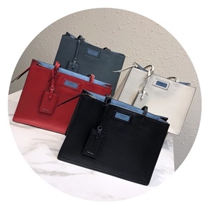 프라다 패치로고 투톤 지퍼 금속로고 숄더백 커스텀