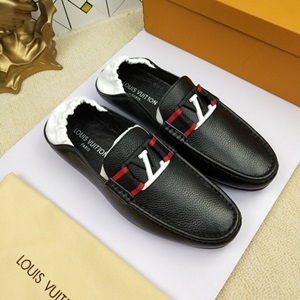 루이비통 금속로고 투톤 남성 구두