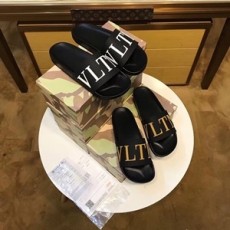 발렌티노 캐릭터 로고 블랙 남성 슬리퍼