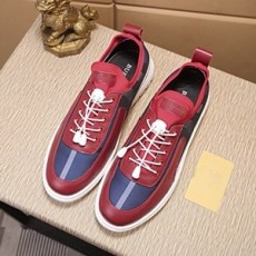 버버리 체크무늬 투톤 각인로고 남성 슈즈