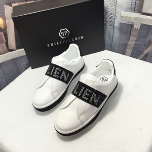 필립플레인 큐빅로고 투톤 여성 슈즈