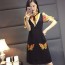 구찌 투톤 플라워 리본 캐릭터 원피스