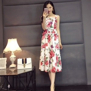 디앤지 플라워 캐릭터 프릴 원피스