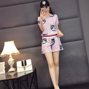 구찌 쟈가드 캐릭터 프린트 반팔티 반바지 세트