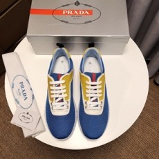 프라다 퍼포 투톤 옐로우탭 남성 슈즈