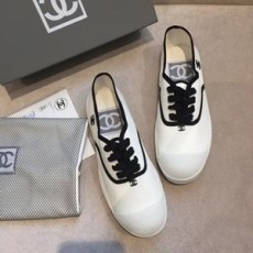 샤넬 금속로고 줄무늬 여성 슈즈