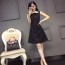 미우미우 플라워 자수 카라 민소매 원피스