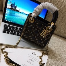 디올 스터드 미니 레이디 토트백 2컬러 블랙 버건디