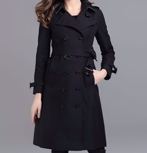 버버리 패치 벨트버클 여성 트렌치코트