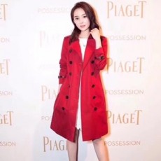 버버리 벨트디자인 레드 여성 트렌치코트