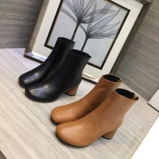 셀린느 지퍼 가죽 여성 쇼트부트