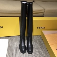 펜디 캐릭터 로고 투톤 여성 롱부츠