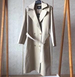 마쥬 벨트장식 카라 여성 트렌치코트