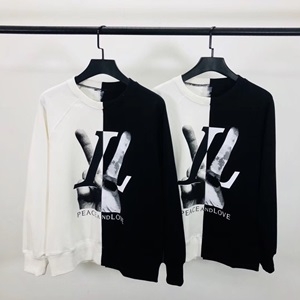 루이비통 캐릭터 로고 투톤 여성 긴팔 상의