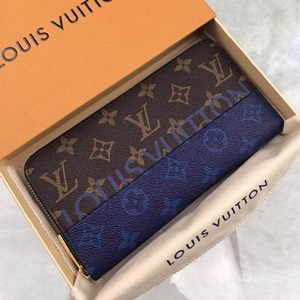 루이비통 투톤 로고 지퍼돌이 장지갑 M60017
