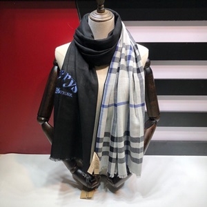 버버리 2018 SS 체크 투톤 로고 자수 여성 머플러