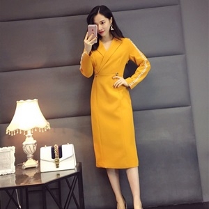 디올 2018 SS 진주장식 여성 원피스