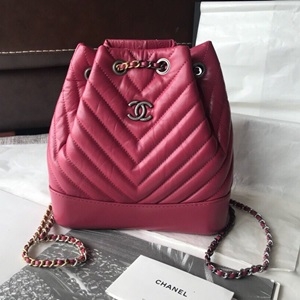 샤넬 2019 SS V퀄팅 은장 체인 백팩