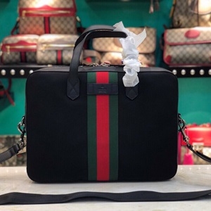 구찌 2019 SS 스웨이드 삼선 서류가방 387102