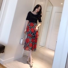 발렌티노 2019 SS 플라워 투톤 여성 원피스
