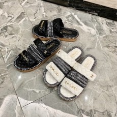 샤넬 2019 SS CC 금속로고 퀄팅 여성 샌들