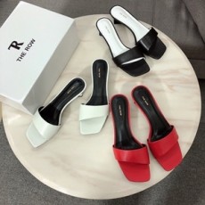 더 로우 2019 SS 투톤 로고 여성 샌들