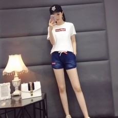 슈프림 2019 SS 캐릭터 여성 반팔티 반바지 세트