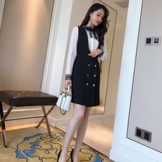 샤넬 2019 SS 리본 블라우스 블랙 여성 원피스