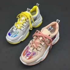 발렌시아가 2019 SS 투톤 금속버클 여성 슈즈