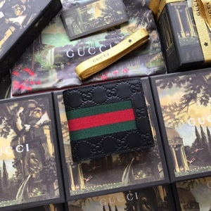 구찌 2019 SS 그린 삼선 시마라인 반지갑 408827